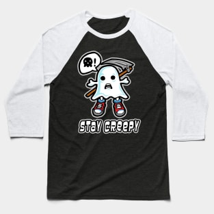 Ghost Stay Creepy Halloween Baseball T-Shirt